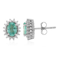 Boucles d'oreilles en argent et Apatite bleue
