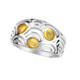 Bague en argent et Ambre baltique couleur citron (dagen)