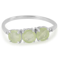 Bague en argent et Préhnite