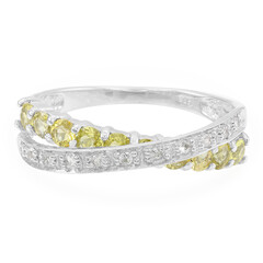 Bague en argent et Tourmaline cuprifère