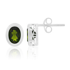 Boucles d'oreilles en argent et Diopside de Russie