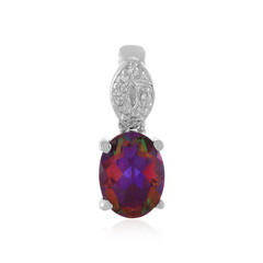 Pendentif en argent et Topaze mystique pourpre