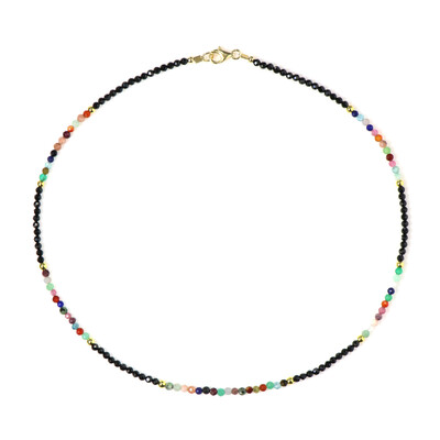 Collier en argent et Spinelle noir