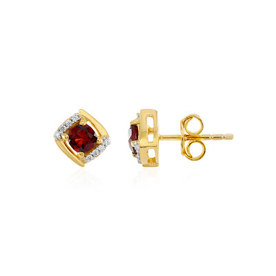 Boucles d'oreilles en argent et Grenat du Mozambique