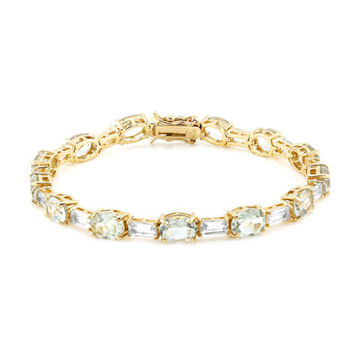 Bracelet en argent et Améthyste verte