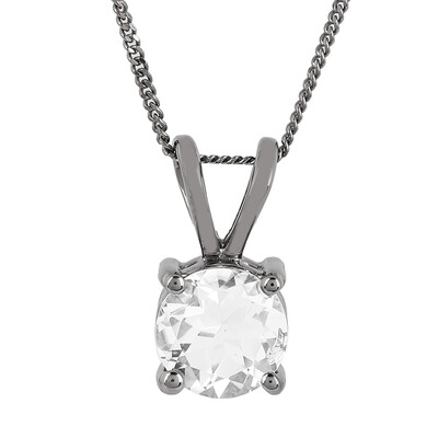 Collier en argent et Topaze blanche