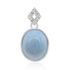 Pendentif en argent et Opale bleue de Madagascar