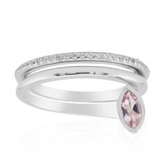 Bague en argent et Tourmaline rose du Nigéria