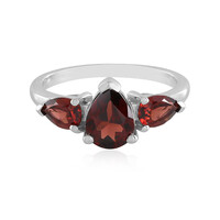 Bague en argent et Grenat d'Inde