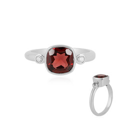 Bague en argent et Grenat du Mozambique