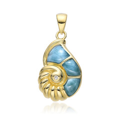Pendentif en argent et Larimar