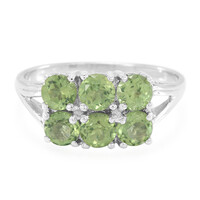 Bague en argent et Apatite de Russie
