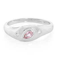 Bague en argent et Saphir Padparadscha