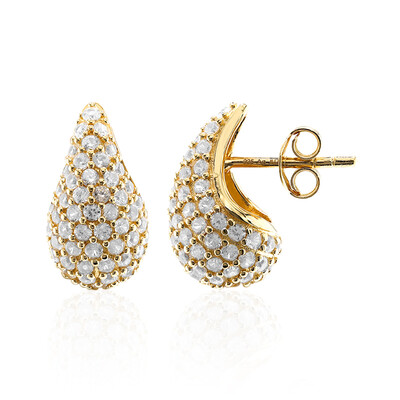 Boucles d'oreilles en argent et Zircon (M de Luca)