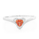Bague en argent et Saphir Padparadscha