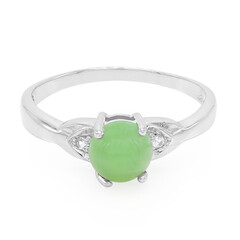 Bague pour homme en argent et Chrysoprase impériale