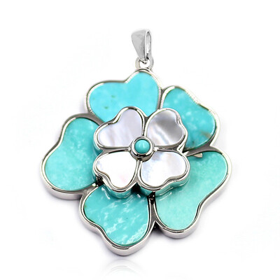 Pendentif en argent et Turquoise de Campitos (Anne Bever)