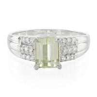 Bague en argent et Kunzite jaune canari