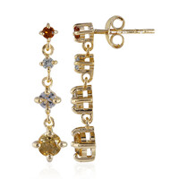 Boucles d'oreilles en argent et Citrine