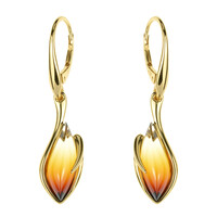 Boucles d'oreilles en argent et Ambre baltique