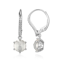 Boucles d'oreilles en argent et Topaze blanche