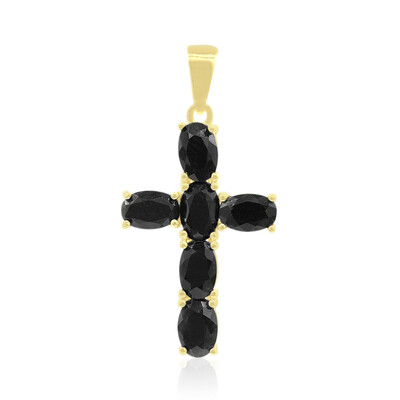 Pendentif en argent et Saphir noir