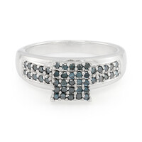 Bague en argent et Diamant fantaisie
