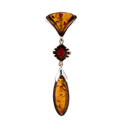Pendentif en argent et Ambre baltique