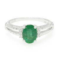 Bague en argent et Emeraude de Bahia