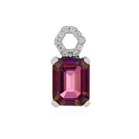 Pendentif en argent et Topaze mystique pourpre