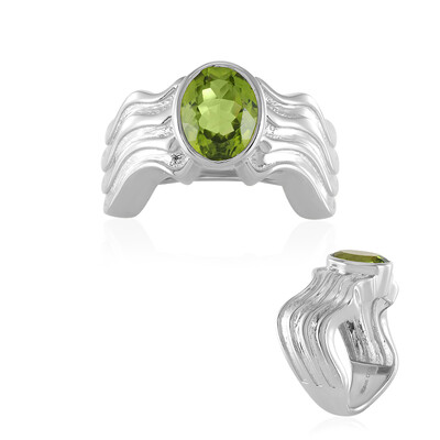 Bague en argent et Péridot (de Melo)