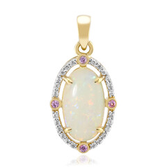 Pendentif en or et Opale blanche du Brésil