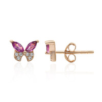 Boucles d'oreilles en argent et Grenat Rhodolite