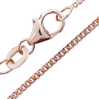 Or rose 375/1000 - Chaîne maille gourmette - 45cm - 2,5 g