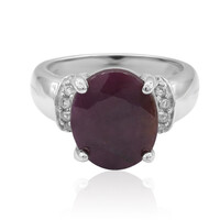 Bague en argent et Rubis
