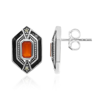 Boucles d'oreilles en argent et Cornaline