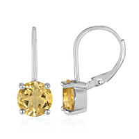 Boucles d'oreilles en argent et Citrine