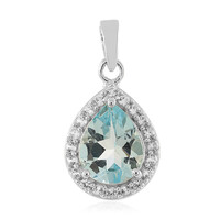 Pendentif en argent et Topaze bleu ciel