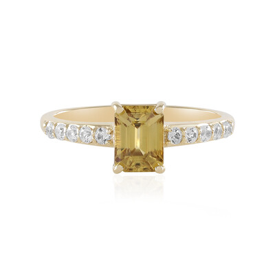 Bague en or et Zircon jaune