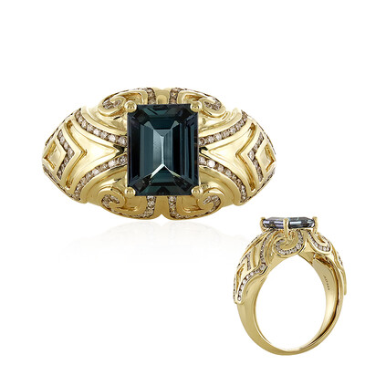 Bague en or et Tanzanite non chauffée (de Melo)