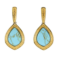 Boucles d'oreilles en argent et Turquoise