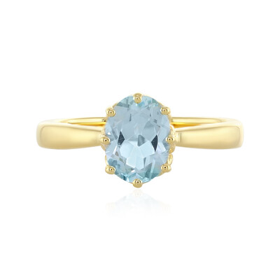 Bague en argent et Topaze bleu ciel