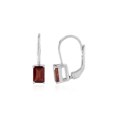 Boucles d'oreilles en argent et Grenat du Mozambique