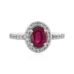 Bague en argent et Rubis de Madagascar