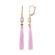 Boucles d'oreilles en argent et Calcédoine lavande (KM by Juwelo)