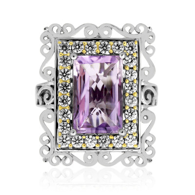 Bague en argent et Améthyste Rose de France (Dallas Prince Designs)