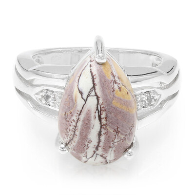 Bague en argent et Jaspe dendritique de Sonora