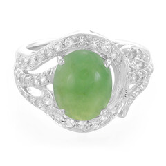 Bague en argent et Chrysoprase impériale