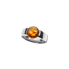 Bague en argent et Ambre baltique