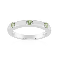 Bague en argent et Saphir vert de Tuléar  (Pallanova)